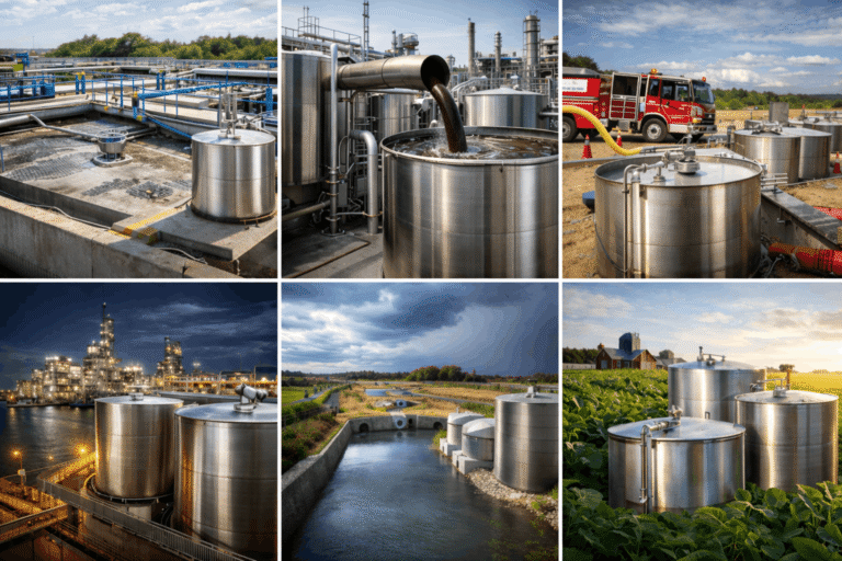 wastewater storage tanks