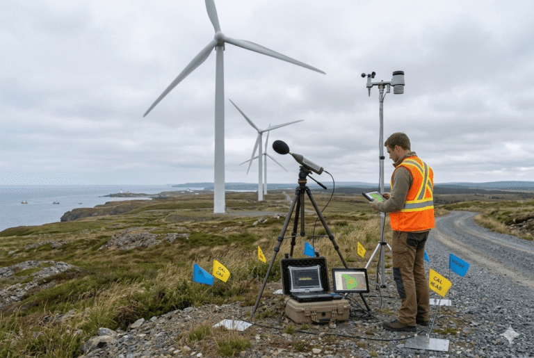 Wind turbine noise monitoring